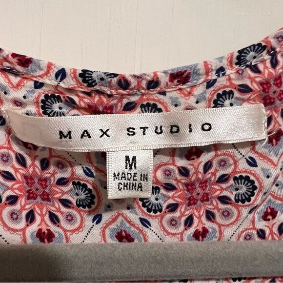 Max Studio Peasant Boho Blouse Womens Size Medium Spring 2024 - Picture 4 of 4